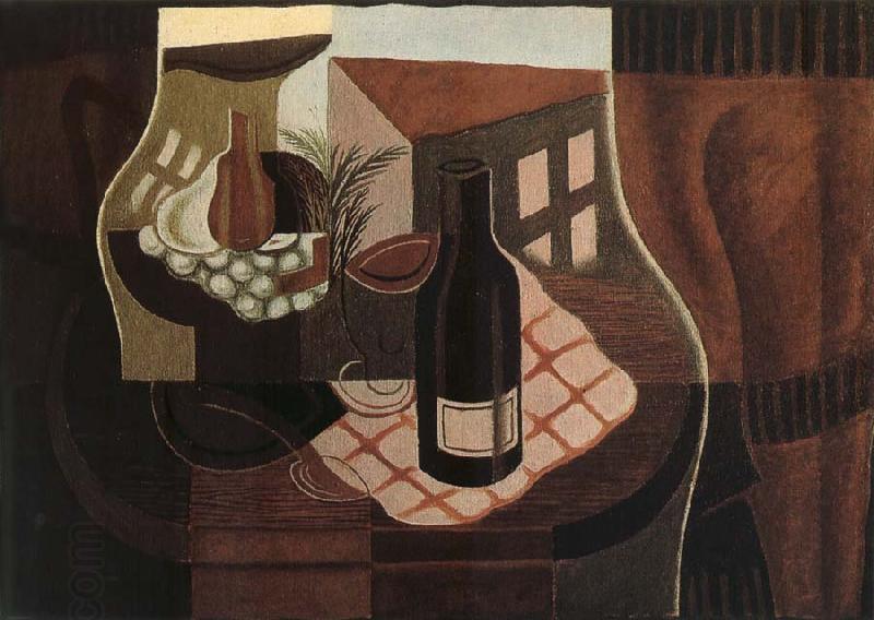Juan Gris The small round table in front of Window China oil painting art